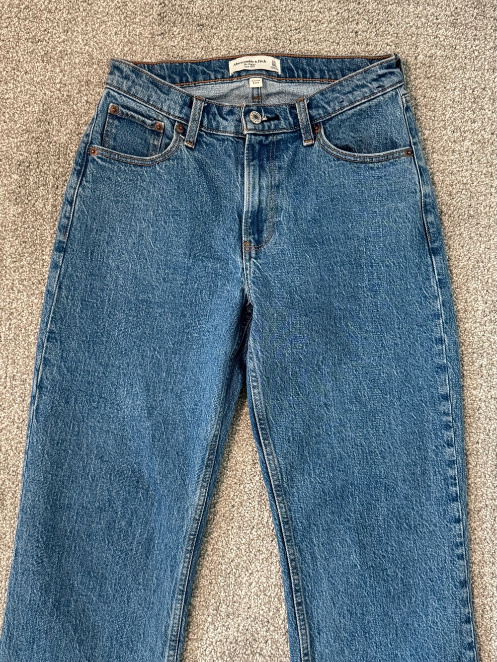 Abercrombie Baggy 24 short Lowrise Women's Dark Blue Jeans - Picture 3 of 6